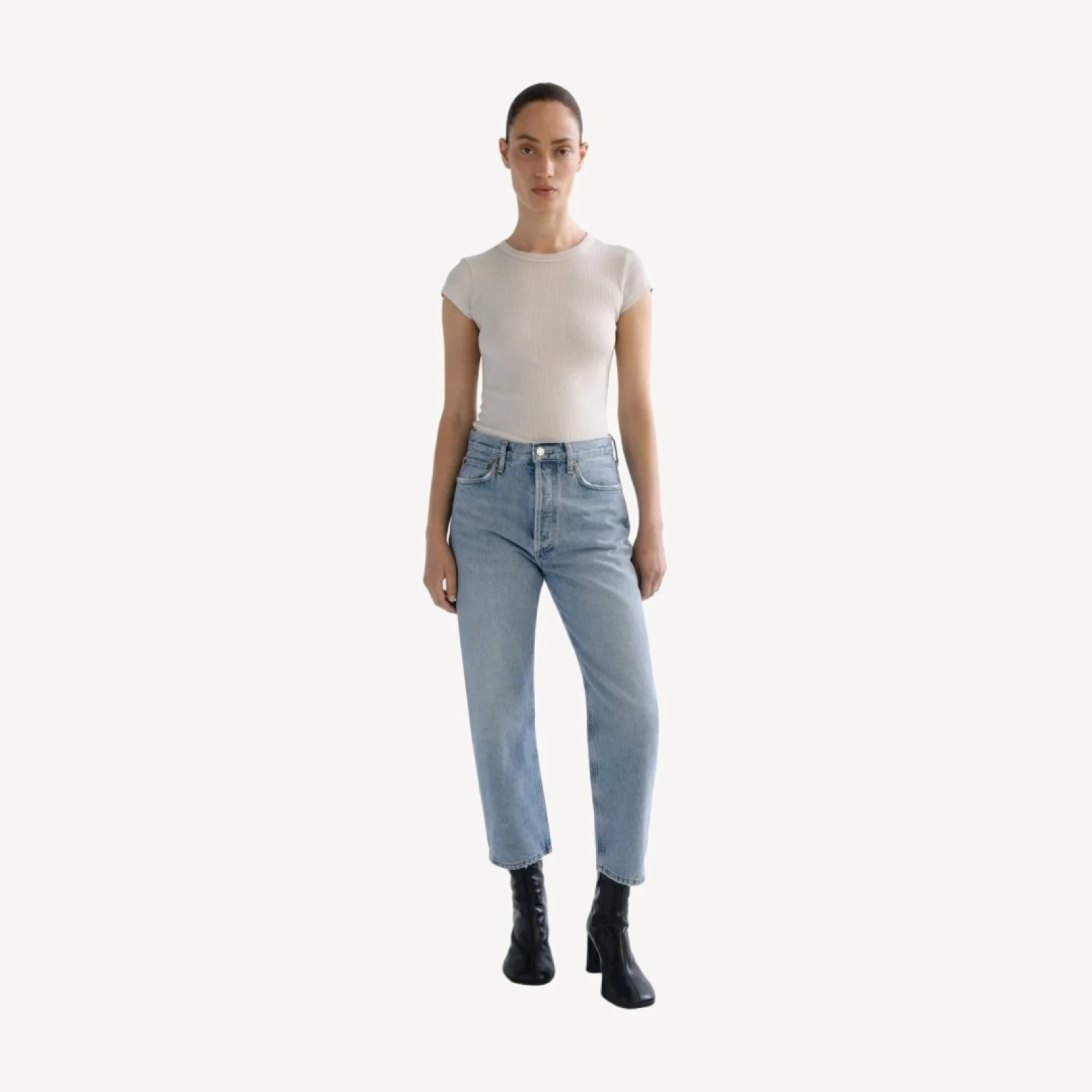 90's Crop Mid Rise Straight in Force