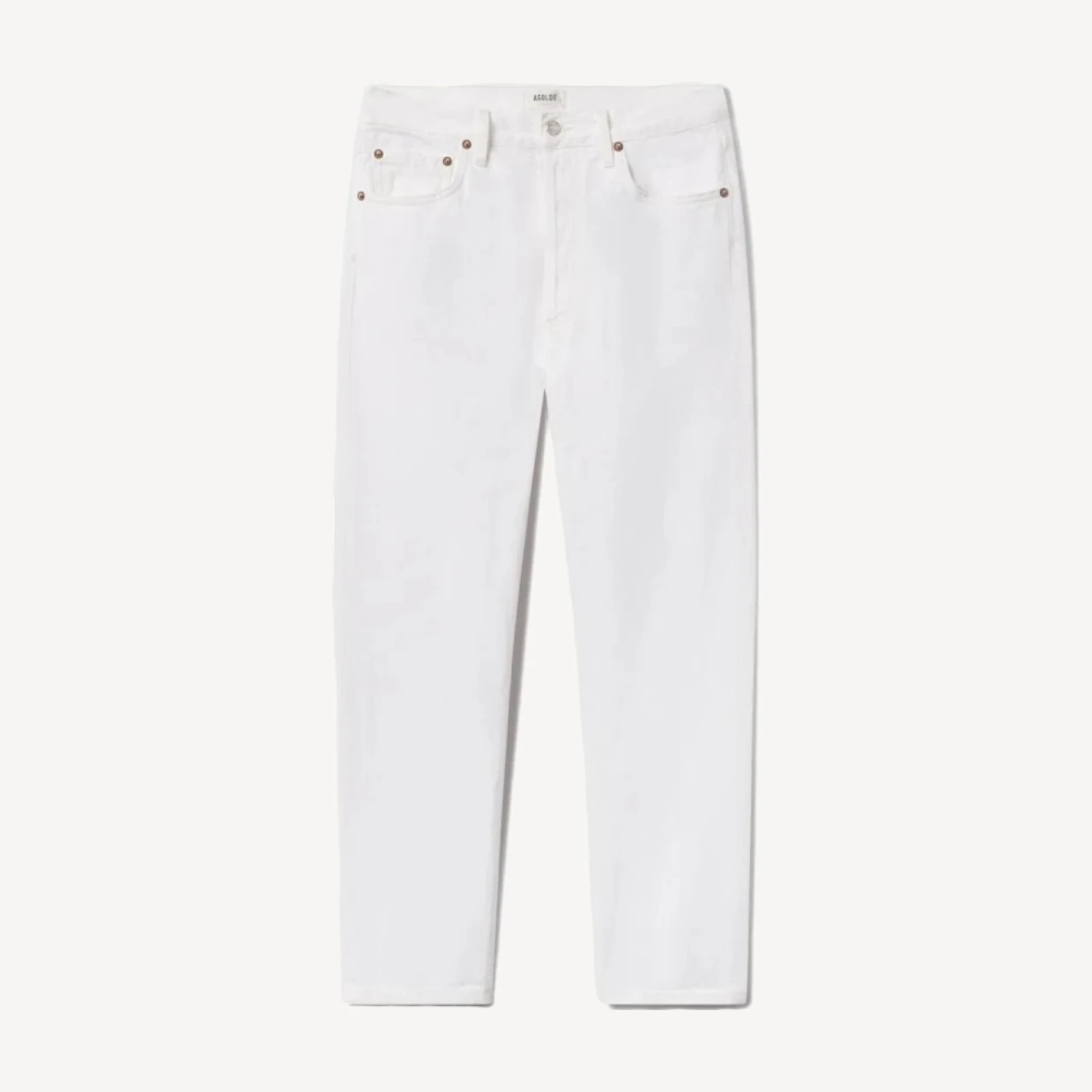 90's Pinch Waist Crop in Marshmallow