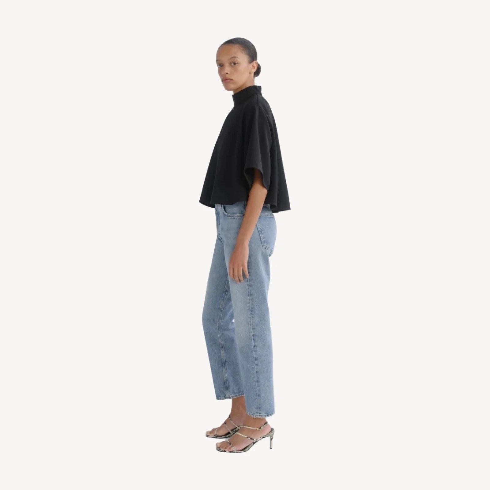 90's Pinch Waist Crop in Stage