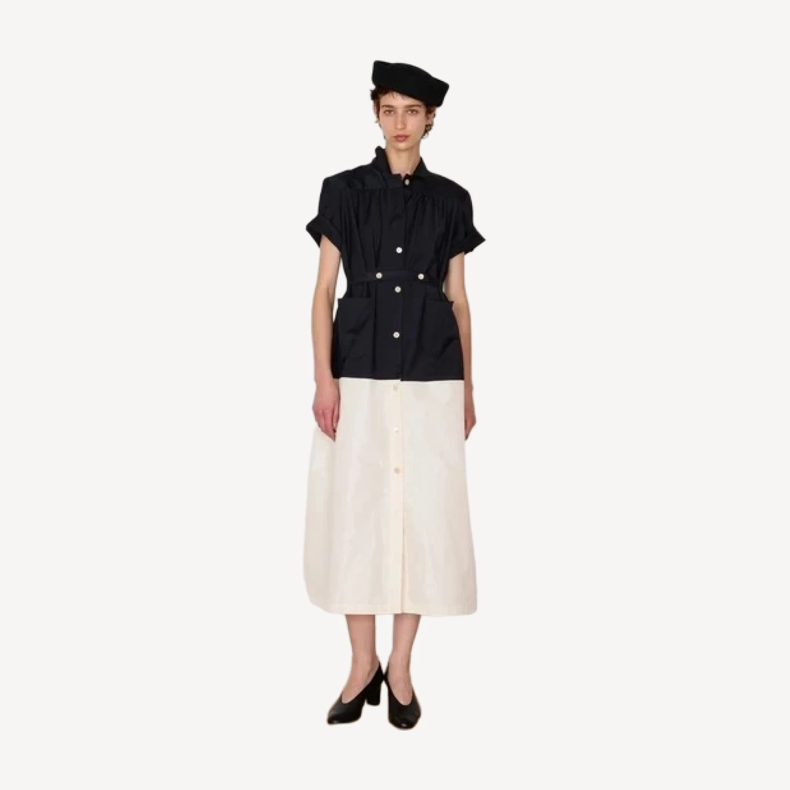 MAREN DRESS | BLACK WOOL SUITING