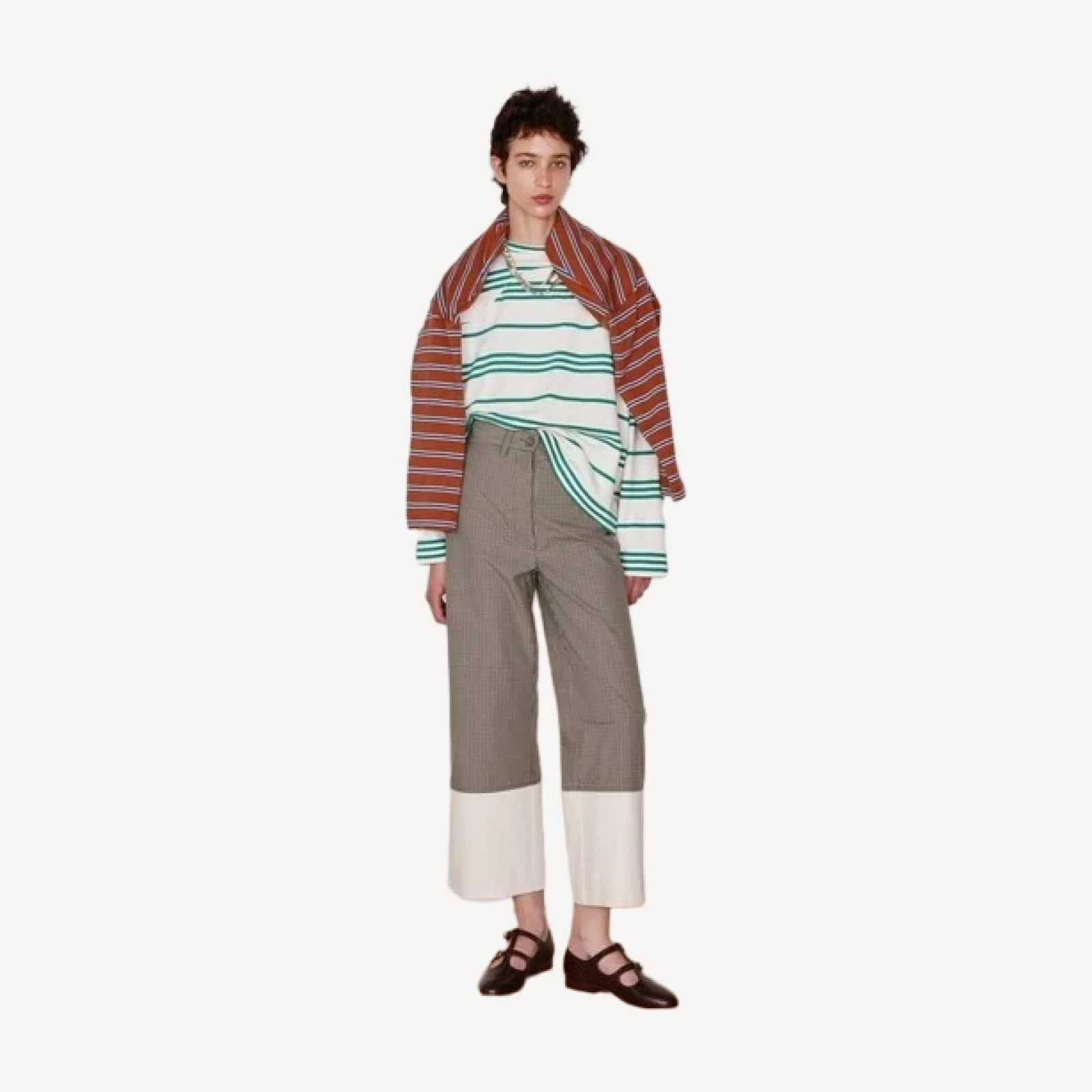 STEWART PANT | BROWN & BLACK MINI CHECK