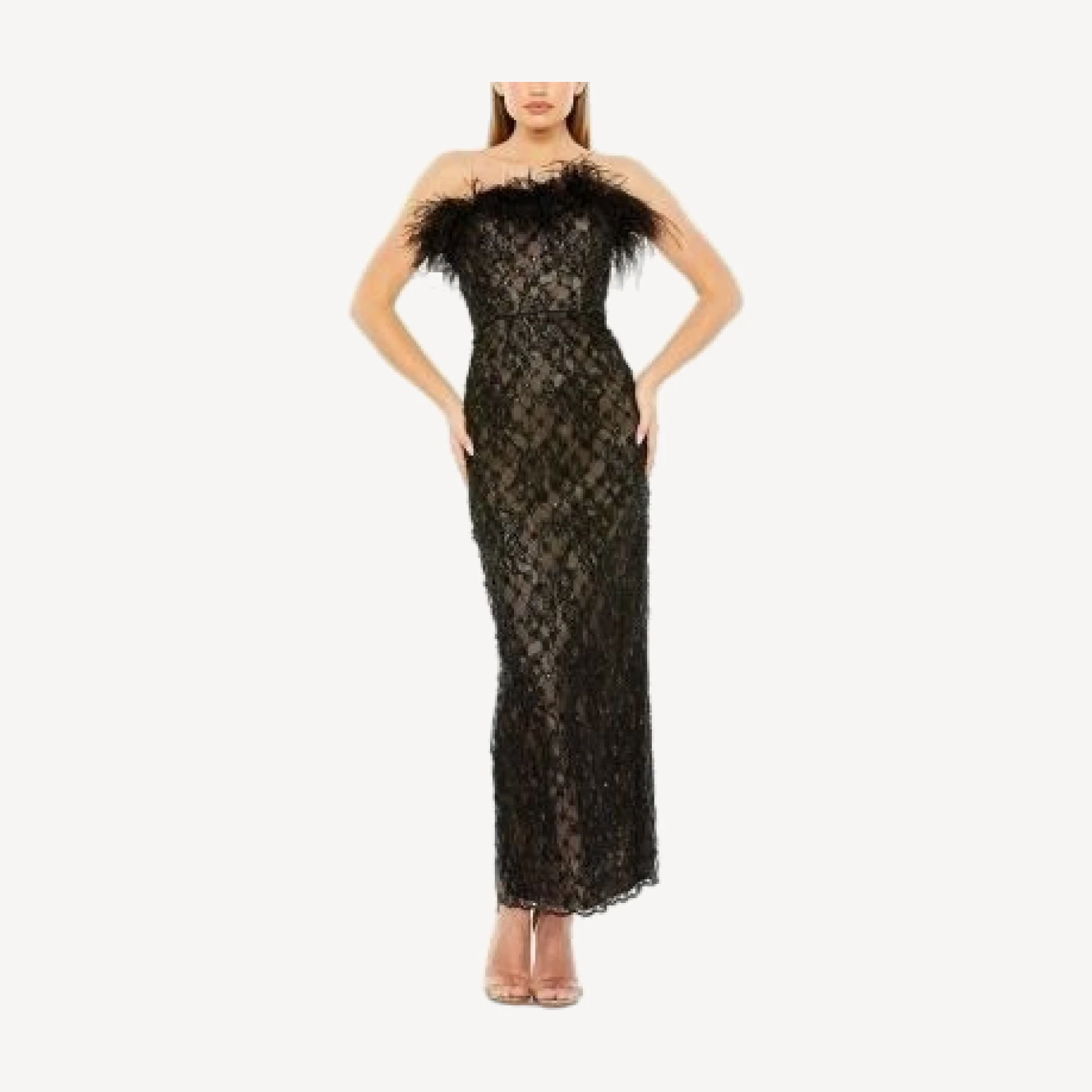 Mac Duggal Embellished Strapless Column Dress