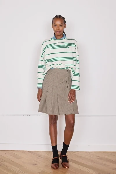 TOSHI SKIRT | BROWN & BLACK MINI CHECK