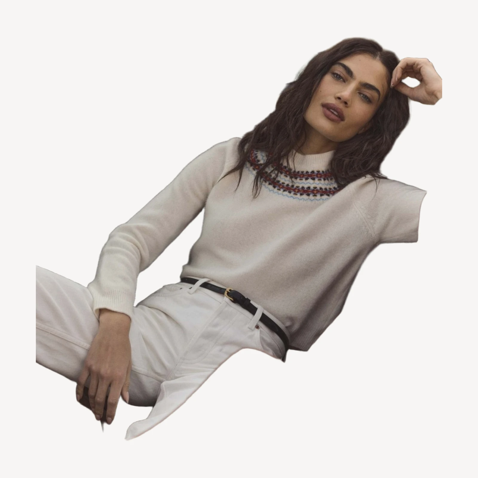 BONIFACE SWEATER -- IVORY ANNECY FAIR ISLE