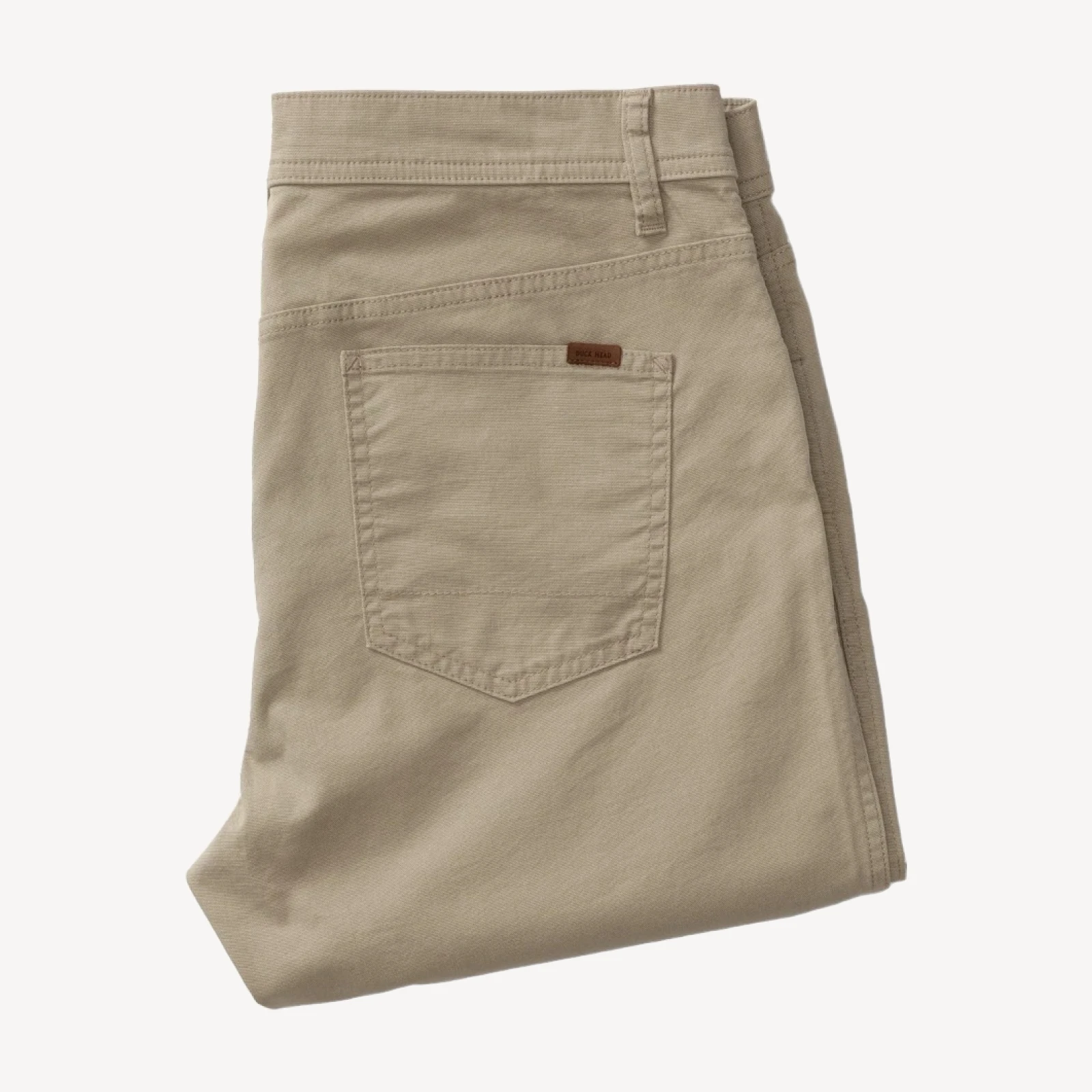 Classic Fit Pinpoint Canvas Five-Pocket - Khaki