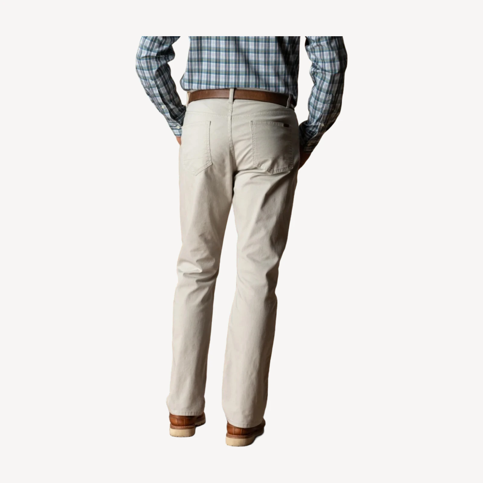 Classic Fit Pinpoint Canvas Five-Pocket - Stone