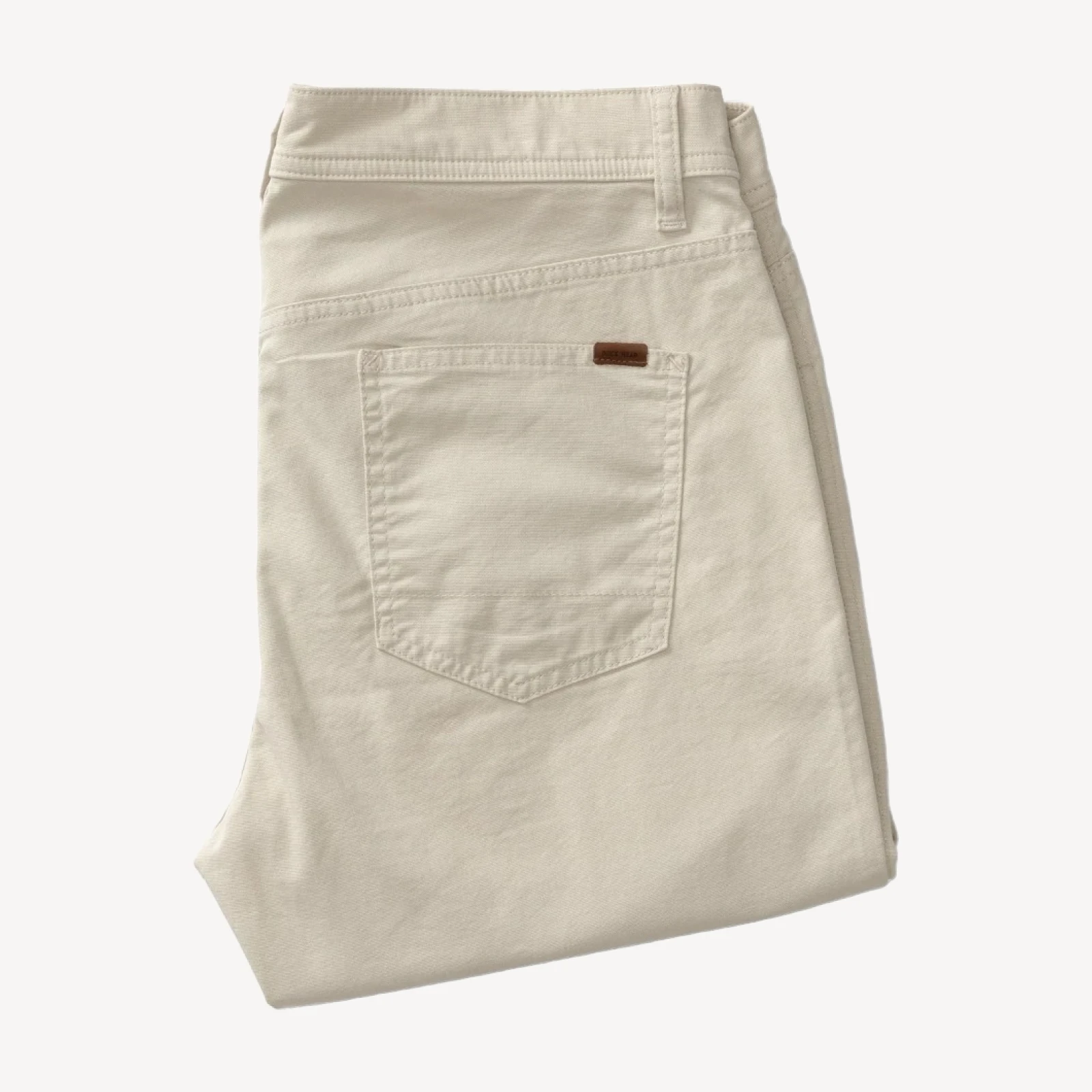 Classic Fit Pinpoint Canvas Five-Pocket - Stone