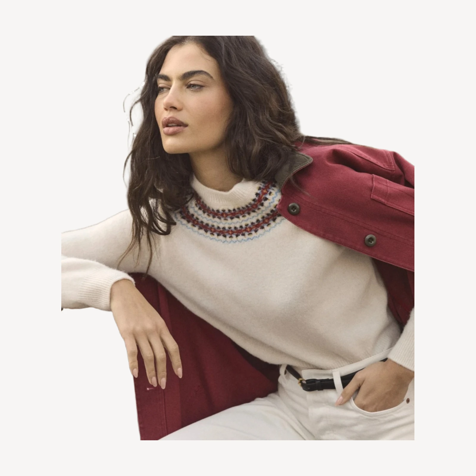 BONIFACE SWEATER -- IVORY ANNECY FAIR ISLE