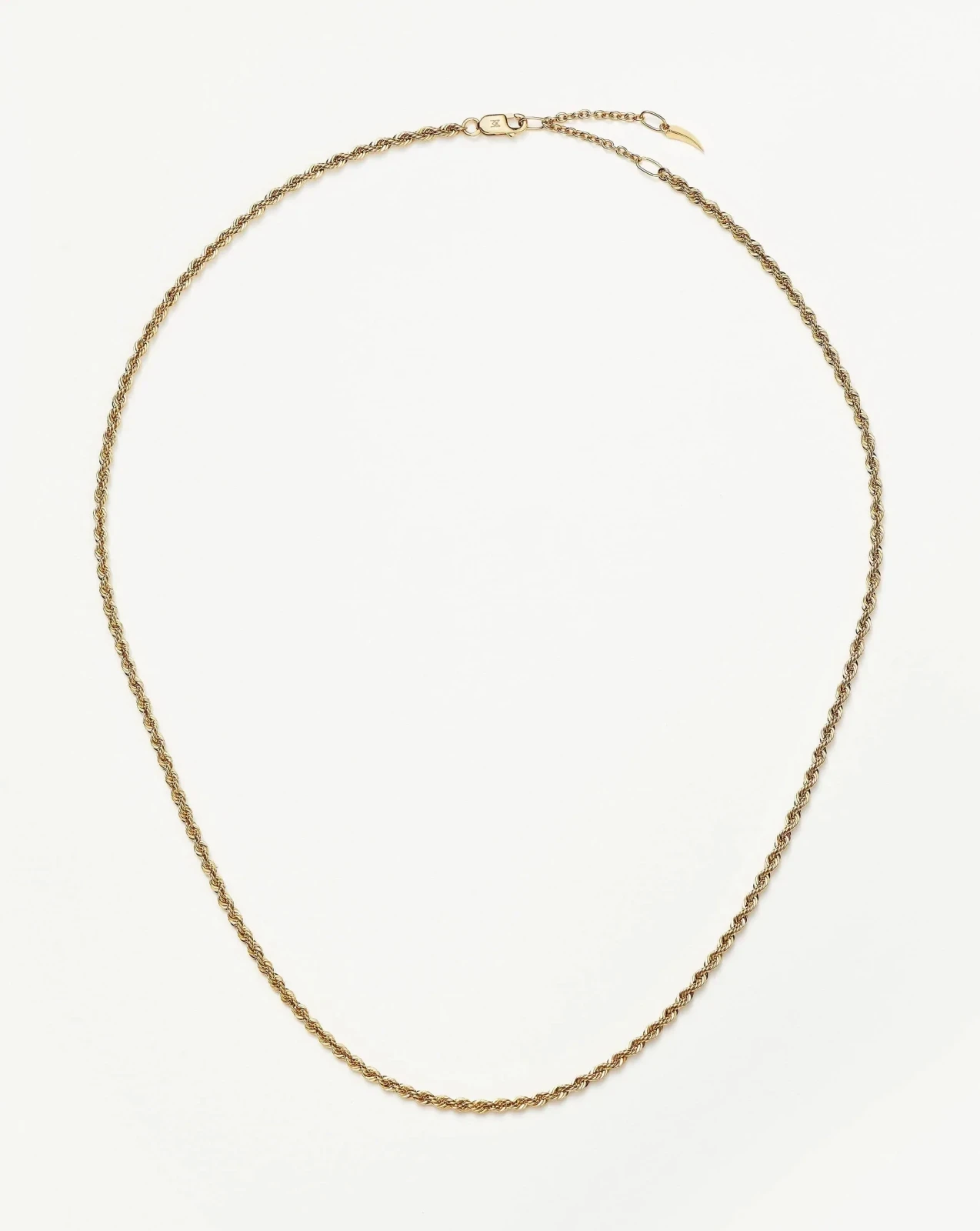 Solid Gold Classic Rope Chain Necklace