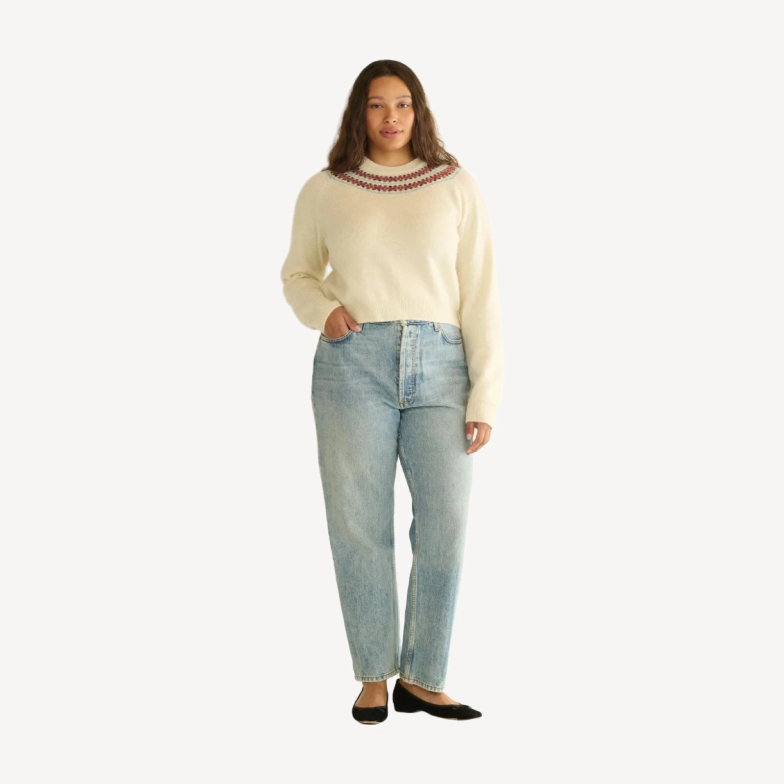 BONIFACE SWEATER -- IVORY ANNECY FAIR ISLE