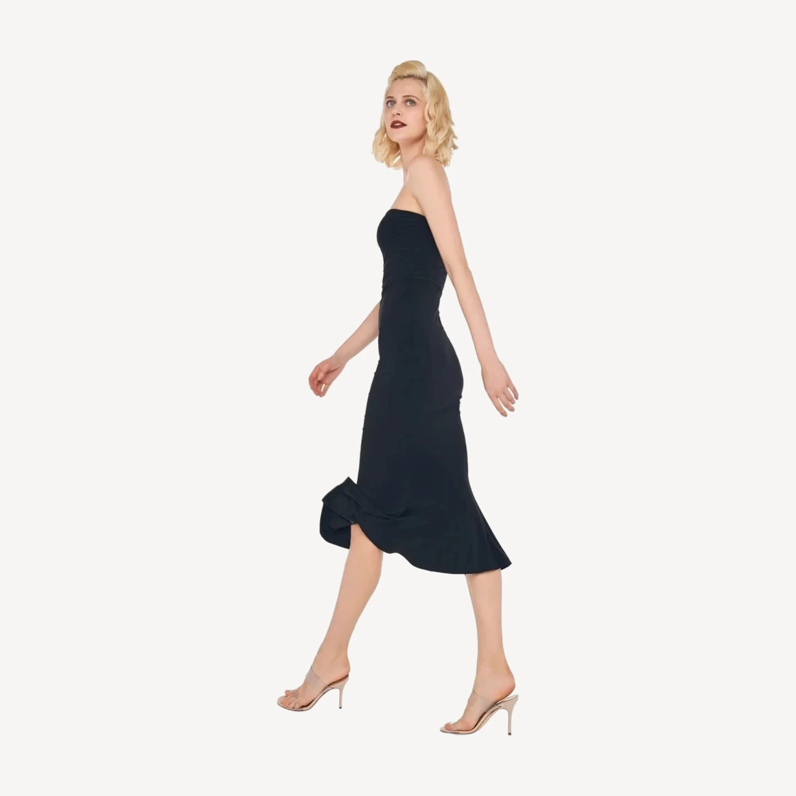 STRAPLESS FISHTAIL DRESS