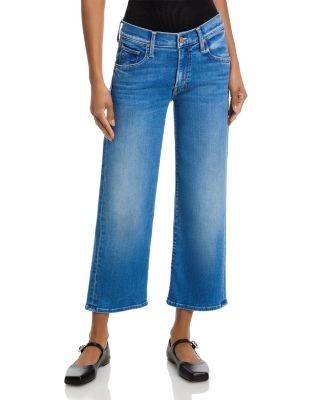 Mother Lil Mid Rise Rambler Zip Cropped Jeans in Piece by Piece