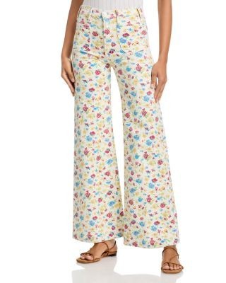 Mother The Patch Pocket Hustler Roller Sneak Jeans in Rose Bowl