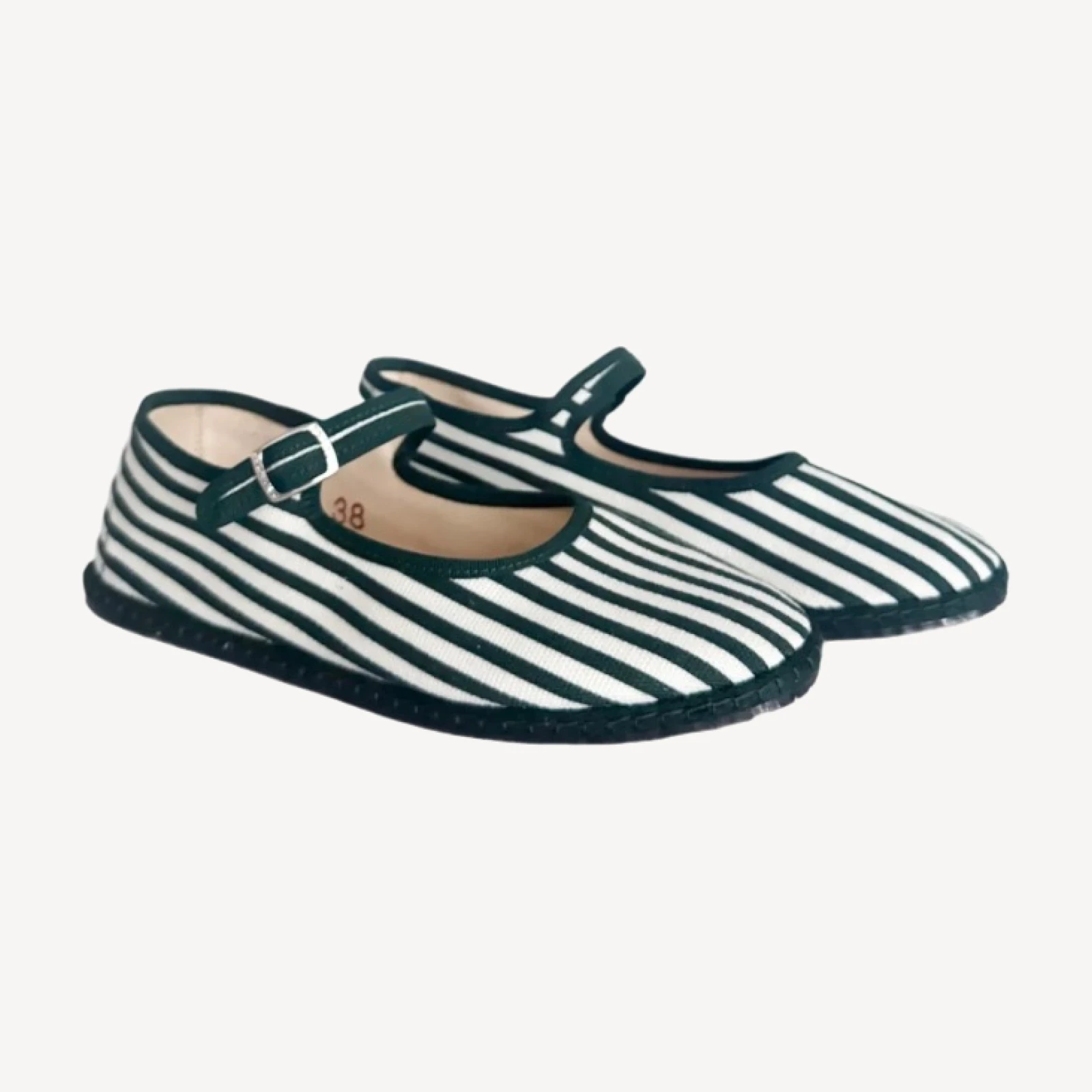 The Hill House x Vibi Venezia Mary Jane Flats - Green Stripe