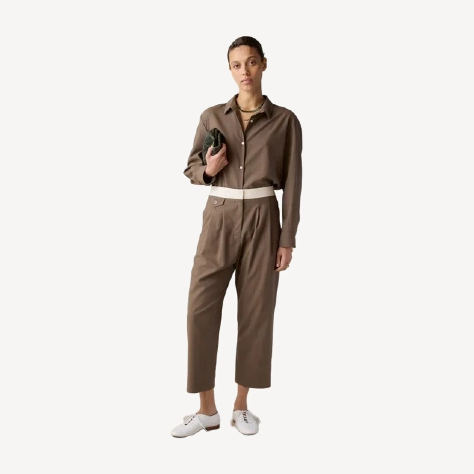 KRANSTON PANT | MUSHROOM TROPICAL WOOL