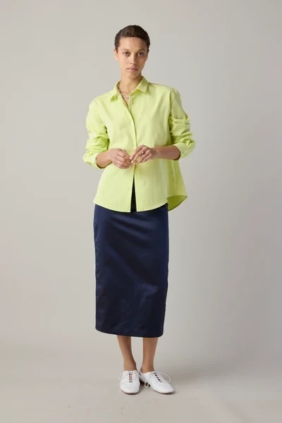LILA SKIRT | NAVY SATIN