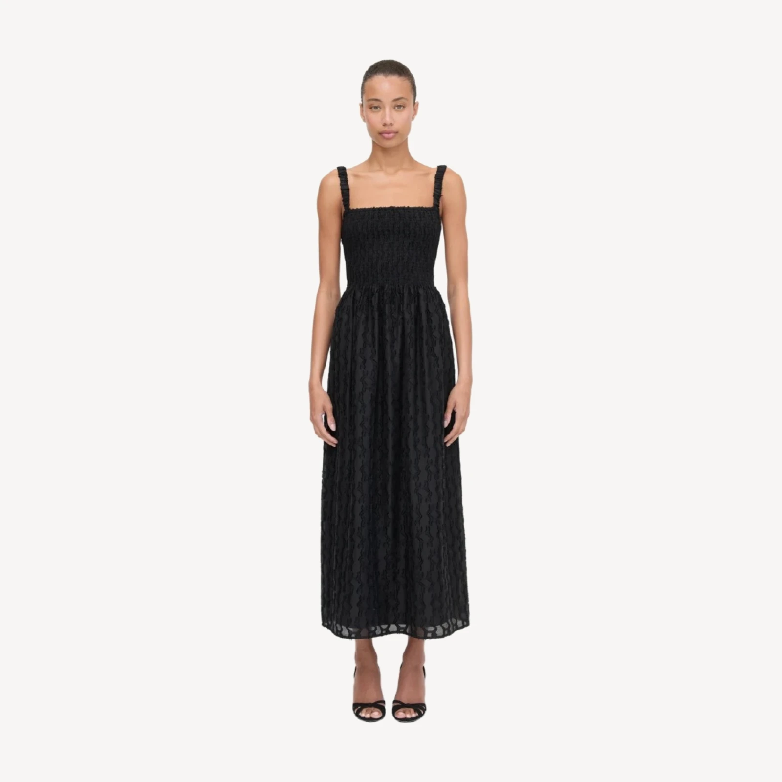 The Anita Nap Dress - Black Fil Coupé