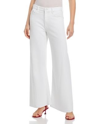 Mother The Lemon Twist Skimp High Rise Wide Leg Jeans in Pinch of Salt