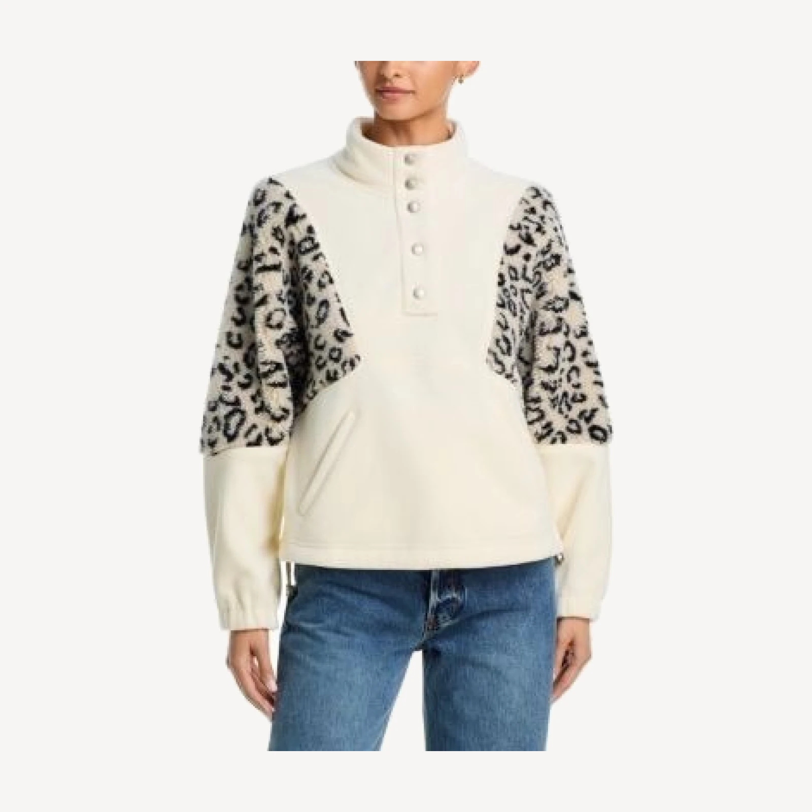 Mother The Funnel Neck Inset Sleeve Top