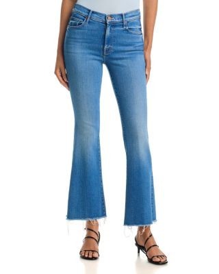Mother The Lil' Weekender Petites High Rise Flared Jeans in Piece By Piece