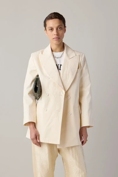 ADOLFO JACKET | CREAM CRISP CANVAS