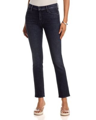 Mother Dazzler Skimp Mid Rise Straight Jeans in Riding The Milkyway