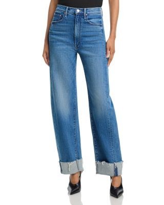 Mother The Half Pipe Flood Cuff Fray Jeans in Get Two Birds Stoned