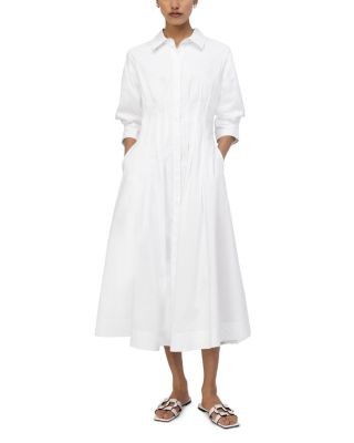 Simkhai Jazz Poplin Pintuck Midi Dress