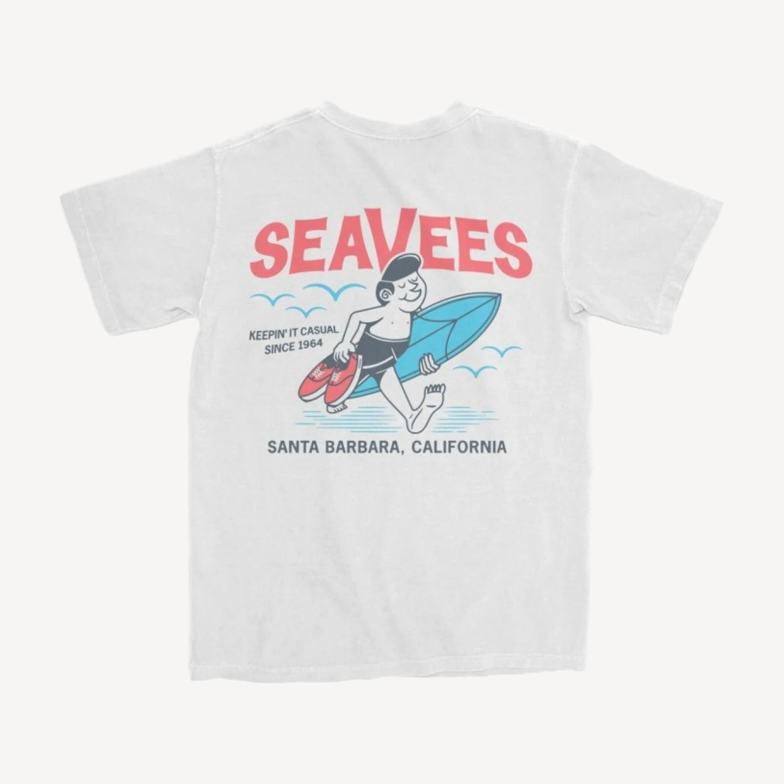 SeaVees - Santa Barbara Sandy Tee - White