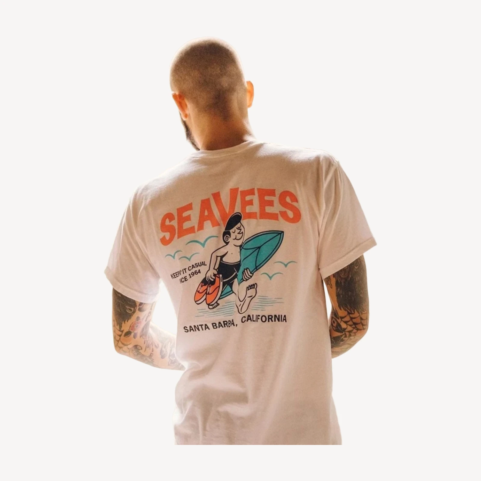 SeaVees - Santa Barbara Sandy Tee - White