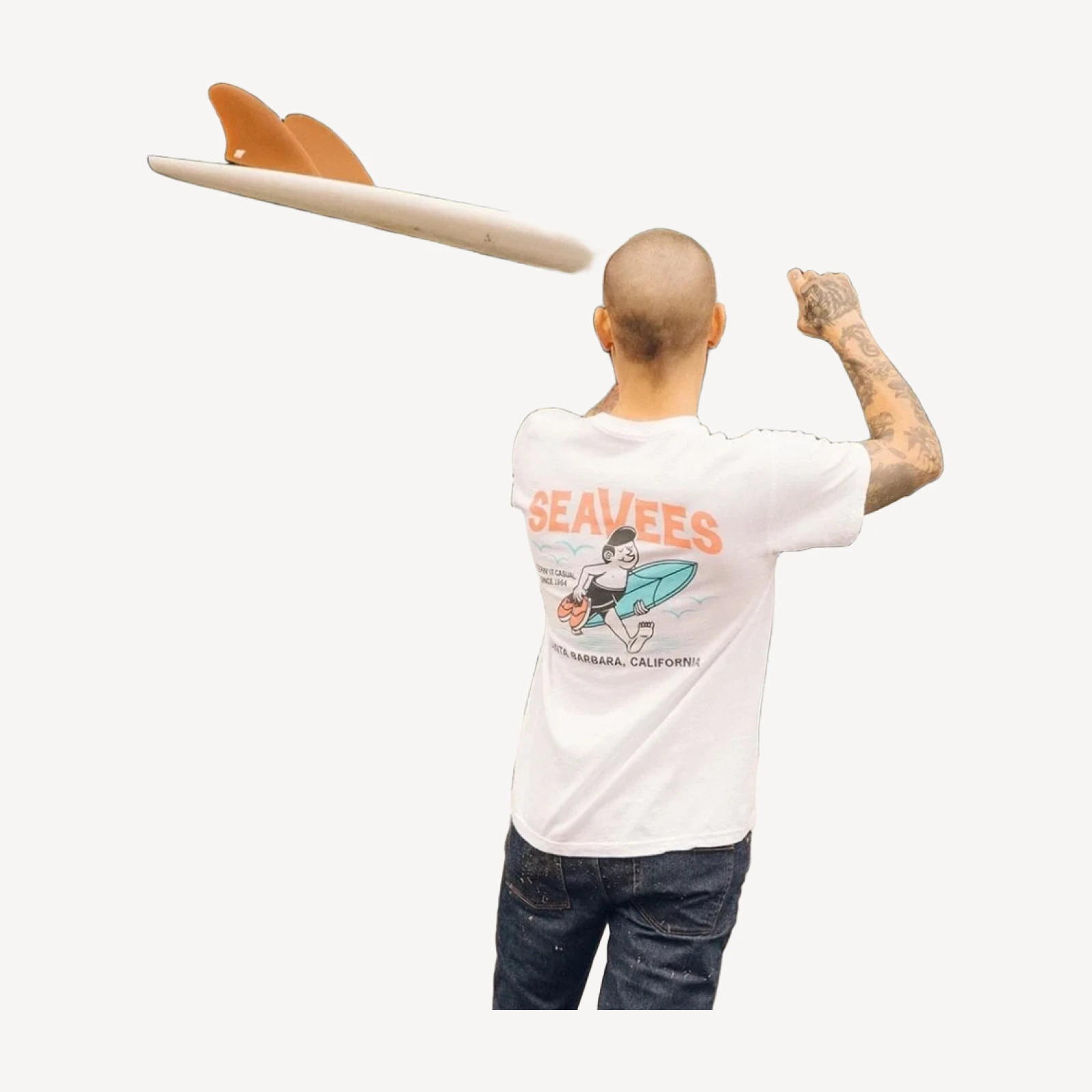 SeaVees - Santa Barbara Sandy Tee - White