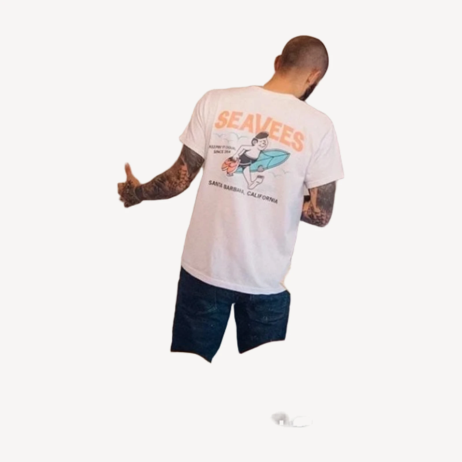 SeaVees - Santa Barbara Sandy Tee - White