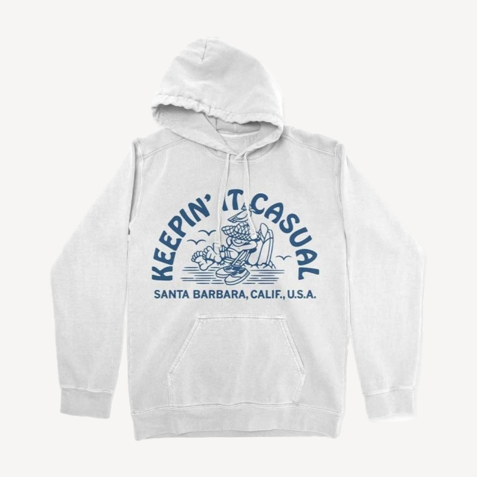 SeaVees - Keepin' It Casual Santa Barbara Hoodie - White
