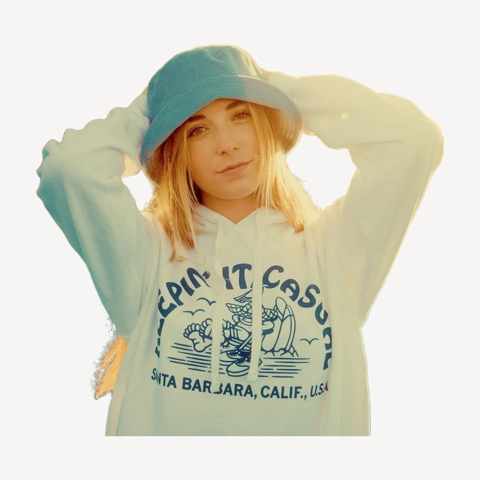 SeaVees - Keepin' It Casual Santa Barbara Hoodie - White