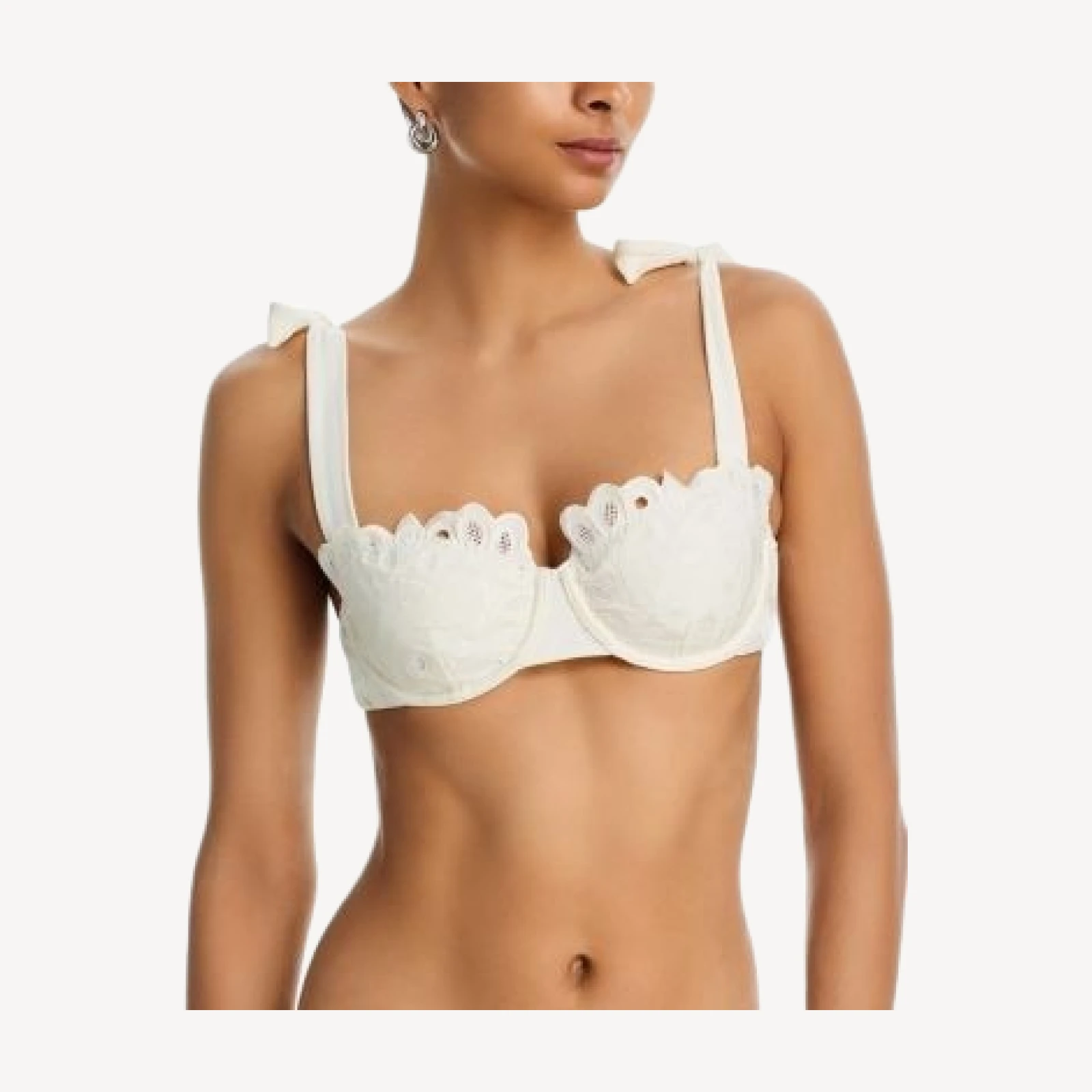 Simkhai Sofie Embroidered Bikini Top