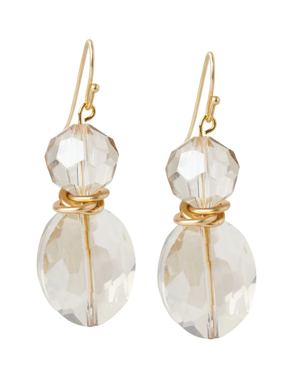 Champagne Crystal Stack Earrings