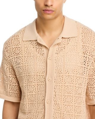 Simkhai Billy Beige Patterned Shirt