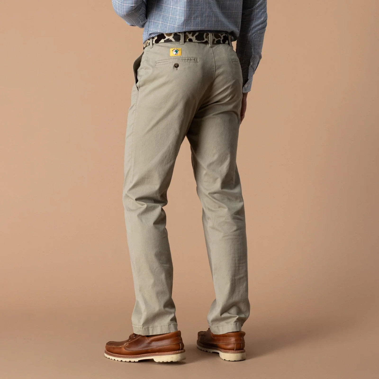 Classic Fit Gold School Chino - Khaki Gold Patch