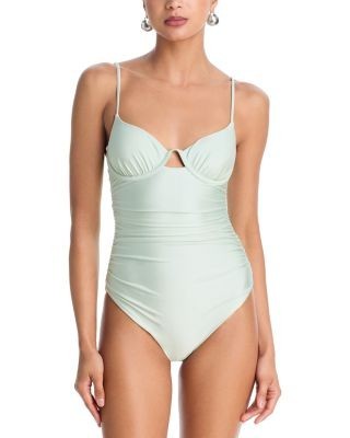Simkhai Laine Ruched One Piece Swimsuit