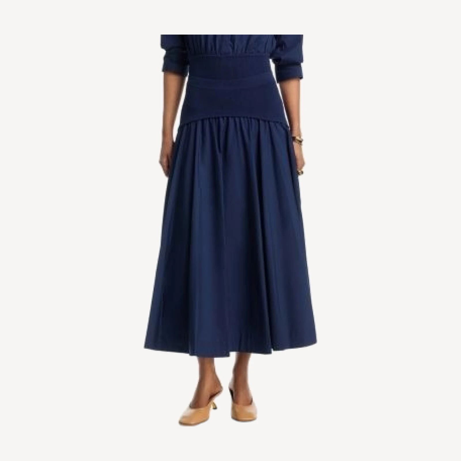 Simkhai Ovie Knit Cotton Midi Skirt