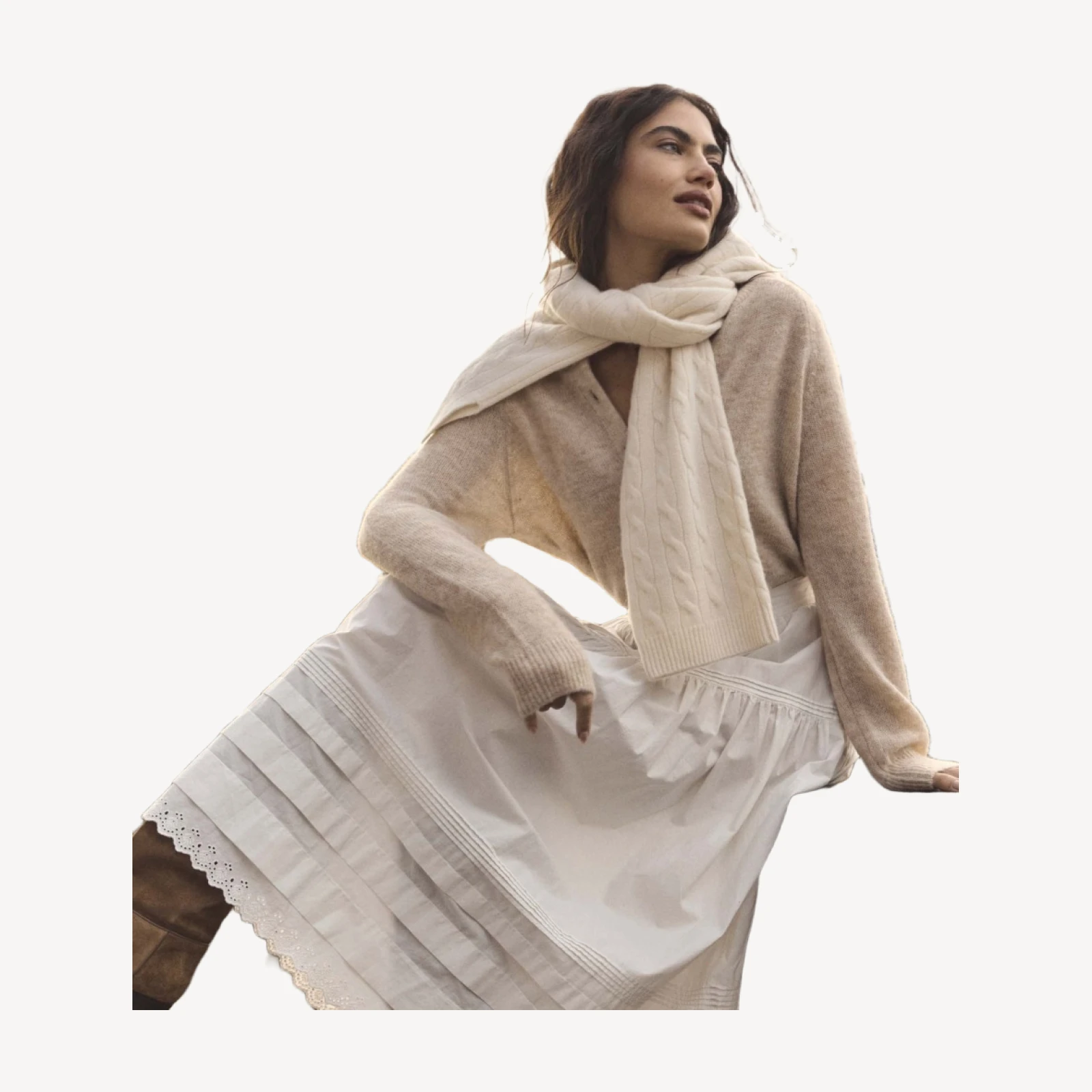 PETRA CARDIGAN -- HAZELNUT CREME