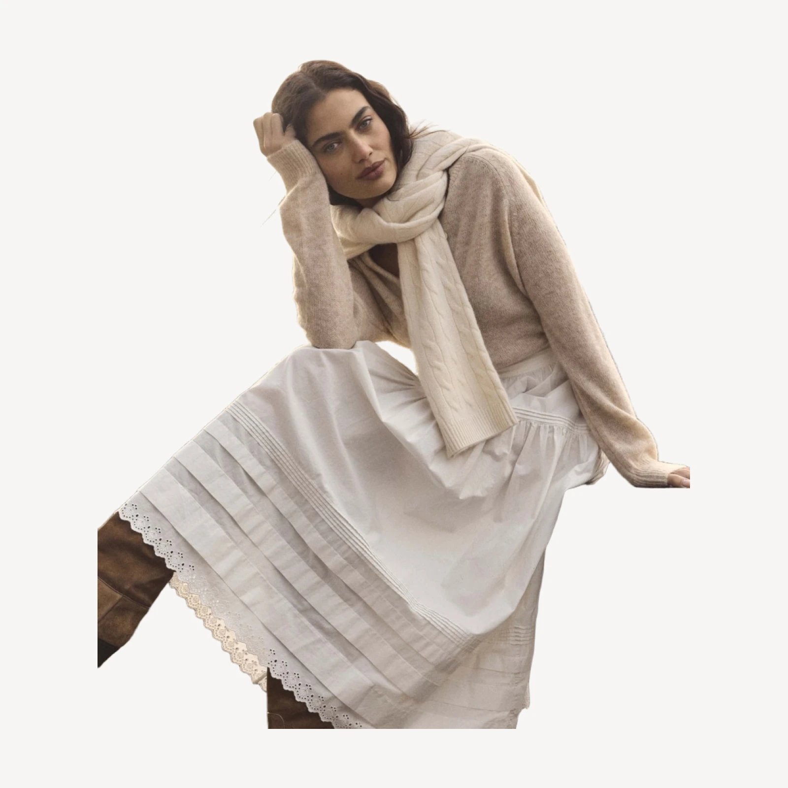 PETRA CARDIGAN -- HAZELNUT CREME