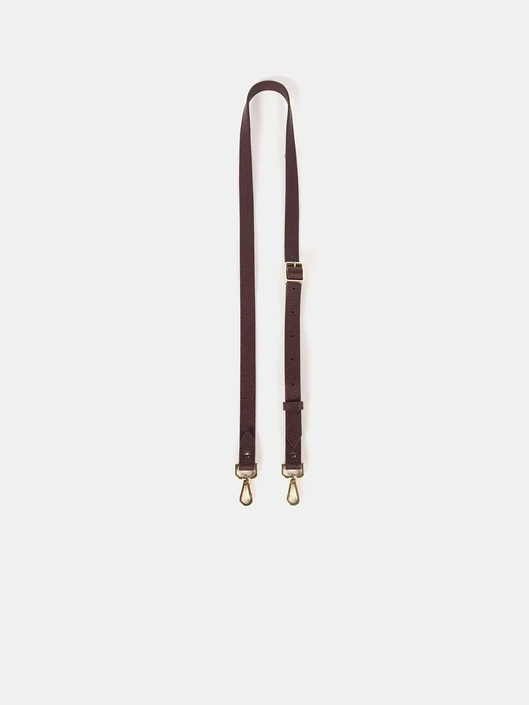 The Crossbody Strap - Bordeaux Calf Grain