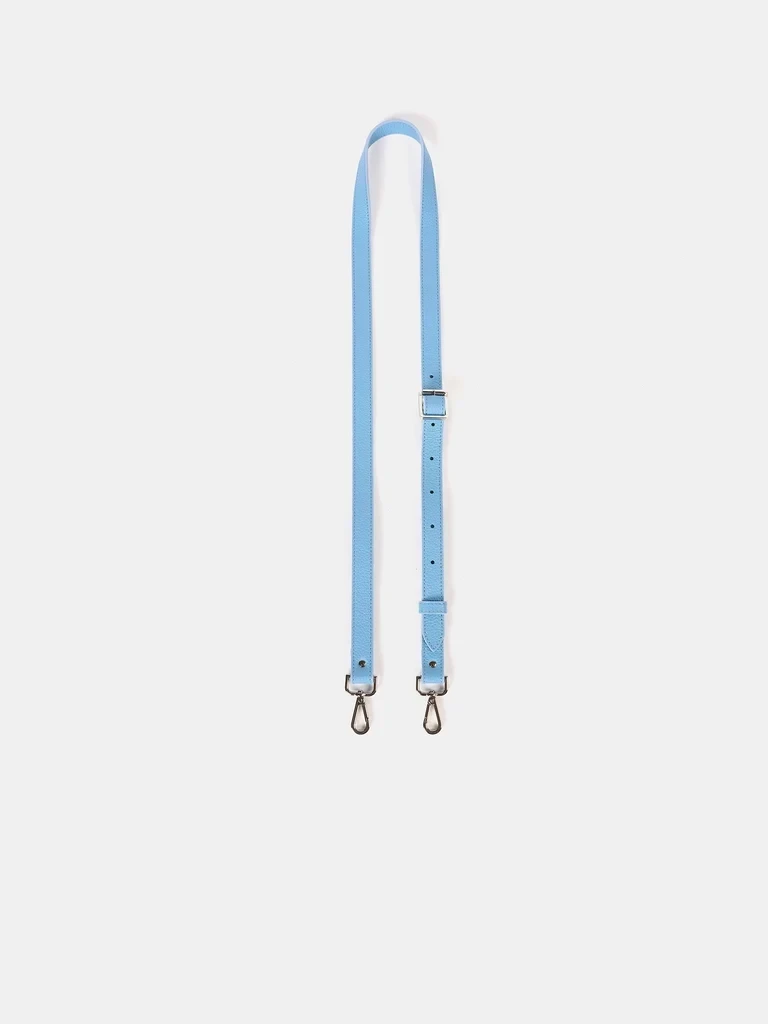 The Crossbody Strap - Cloud Blue Calf Grain