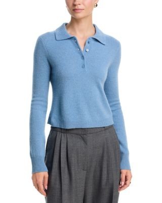 Simkhai Constance Cashmere Long Sleeve Polo