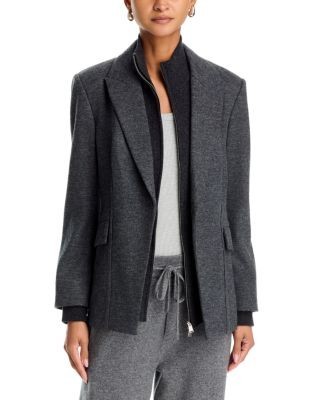 Simkhai Auden Knit Combo Layered Blazer