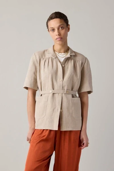 MOLLY TOP | NATURAL LINEN