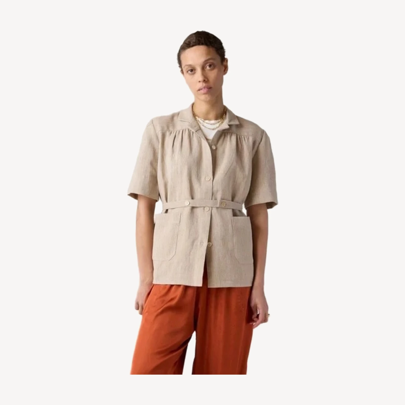 MOLLY TOP | NATURAL LINEN