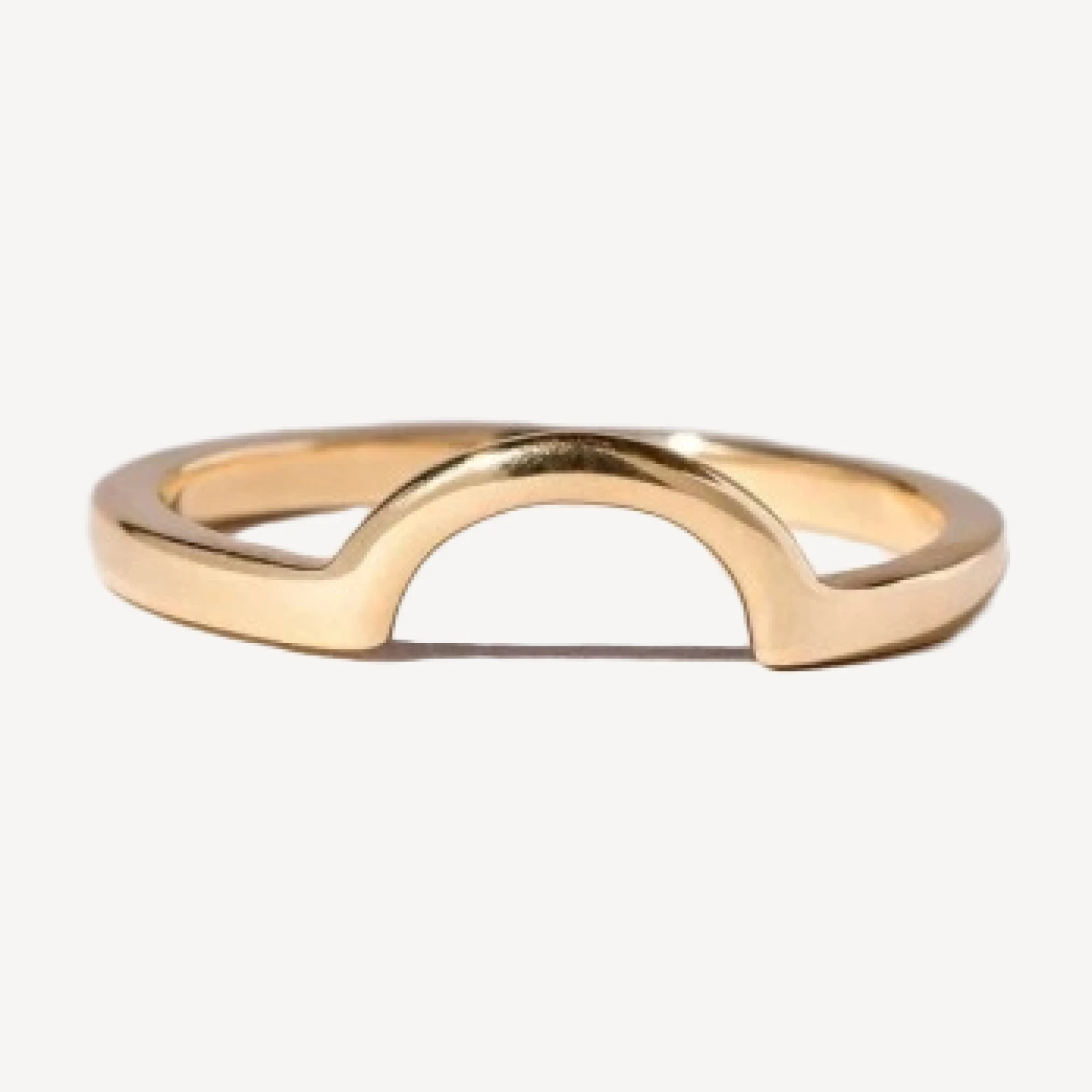 Mini Half Hoop Band - Solid Square Wire