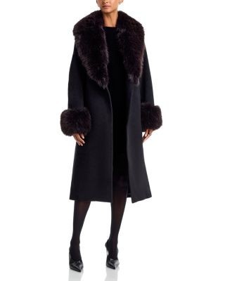 Simkhai Kinsley Shearling Belted Long Coat